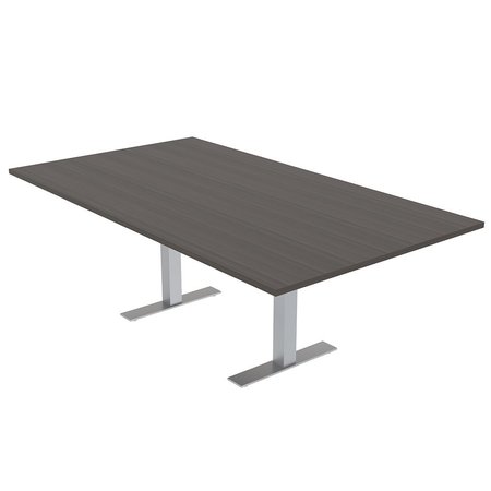 SKUTCHI DESIGNS 6 Person Rectangular Conference Table, Metal T-Legs, Harmony Series, 48X72, Black Oak HAR-REC-48x72-T-XD1025